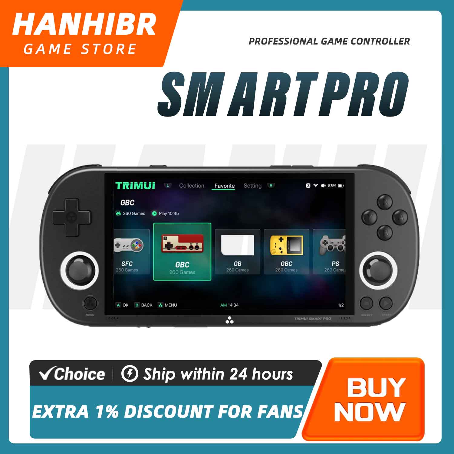 Gaming Console R36 - TRIMUI SMART PRO Open Source Linux