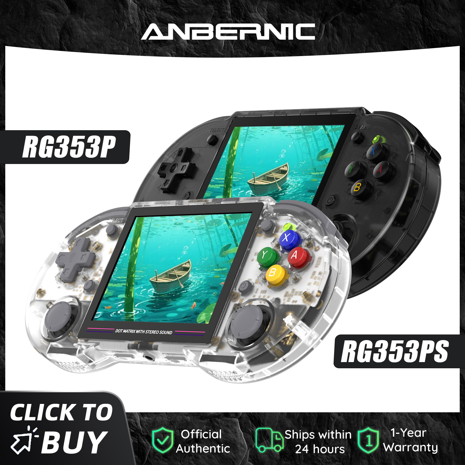 Gaming Console Anbernic - Anbernic RG353P RG353PS 64 Bit Retro