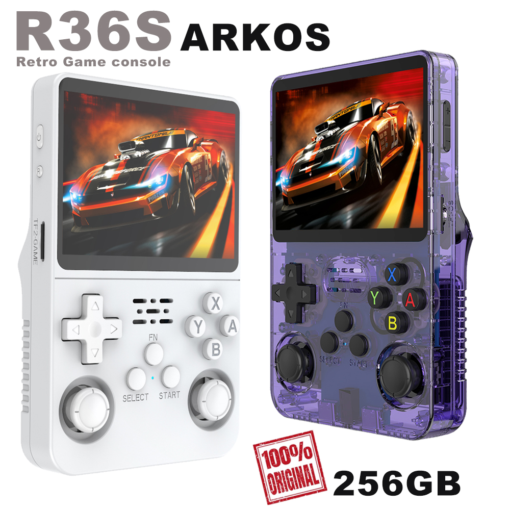 BOYHOM 256G Open Source R36S R - Gaming Console R36 avaliação e preço