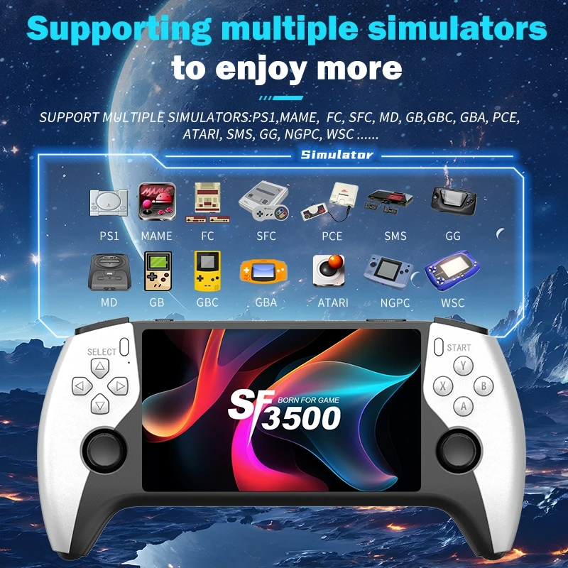 New SF3500 Retro Handheld Vide - Gaming Console Under 5000 avaliação e preço