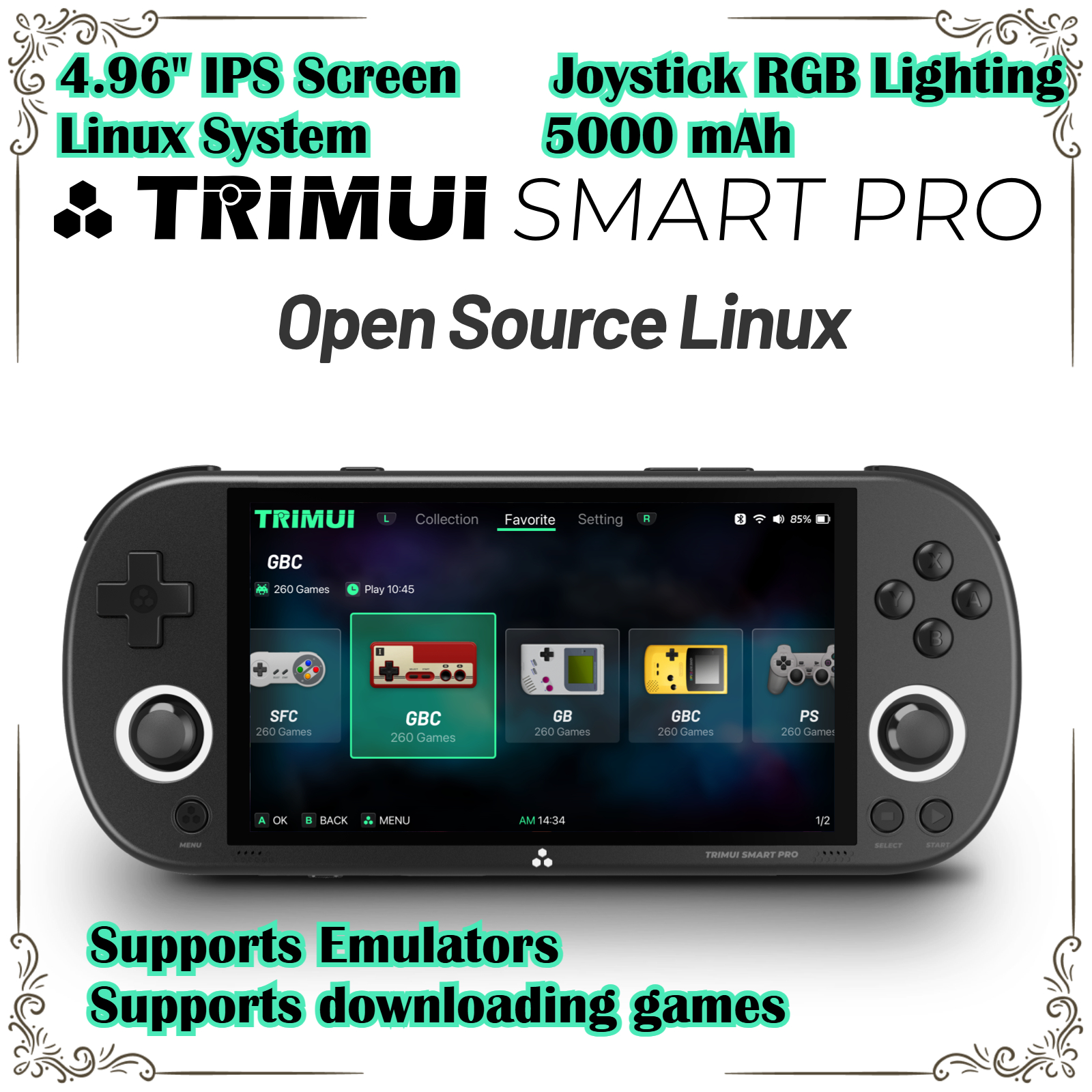Trimui Smart Pro Retro Handhel - Gaming Console Under 5000 avaliação e preço