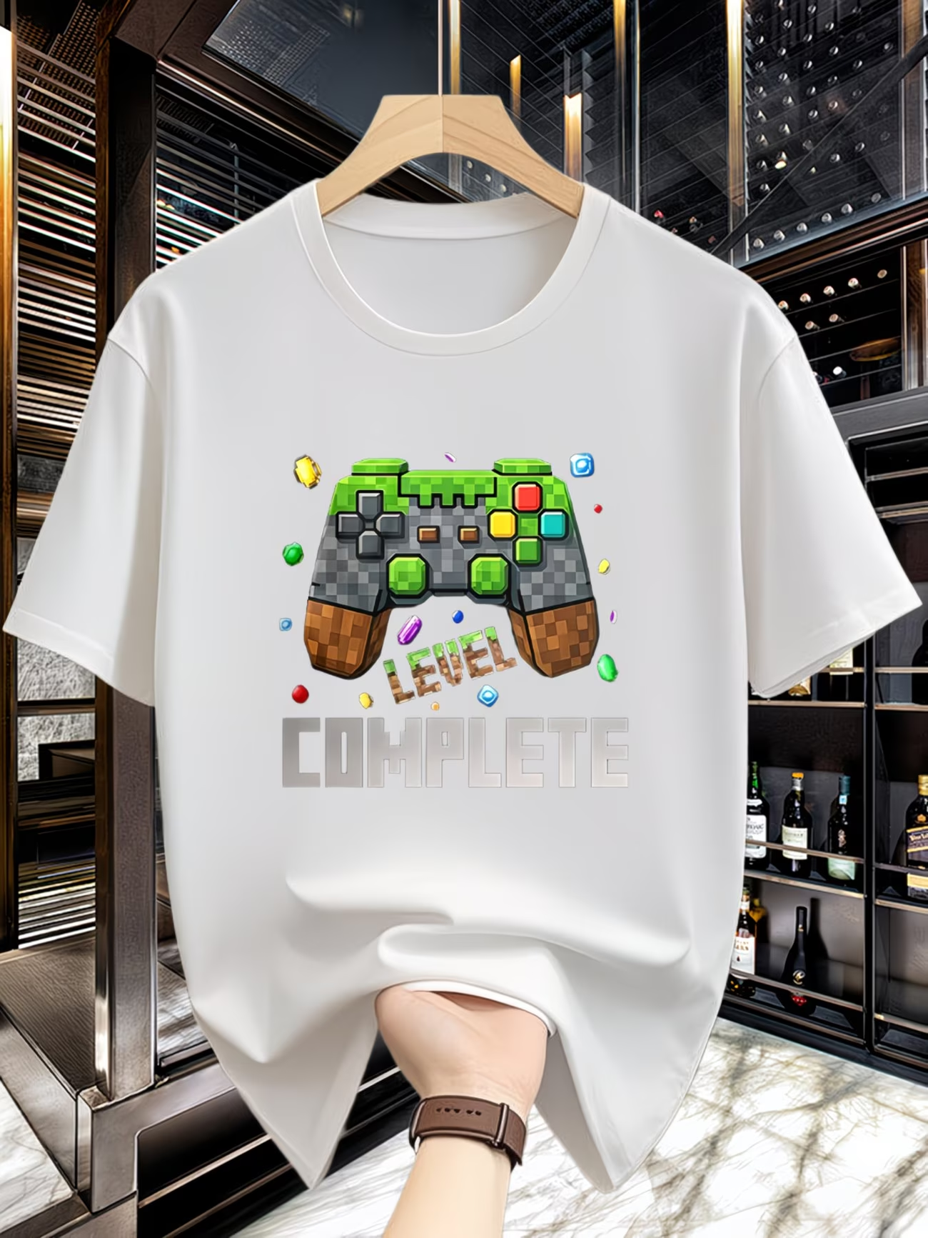 Pixel Game Console T-Shirt Cas - Gaming Console Icon avaliação e preço